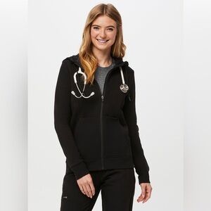 Figs- On Shift Essential Zip Up Hoodie